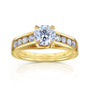 Lab-Grown Diamond Channel Band Engagement Ring in 14k Yellow Gold