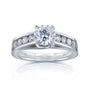 Lab-Grown Diamond Channel Band Engagement Ring in 14k White Gold