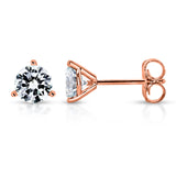 3-Prong Lab Diamond Studs (DEF, VS)