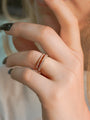 Double Row Lab Grown Diamond Ring Rose Gold Fashion by Kobelli