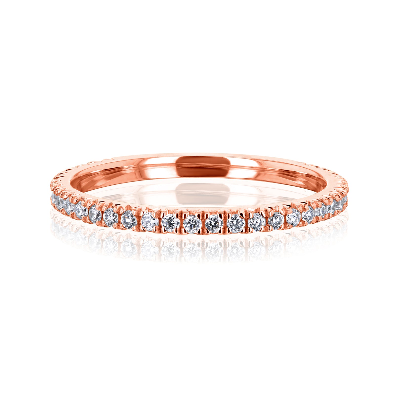 0.2 Carat Lab Grown Diamond Near Eternity French Pavé Ring