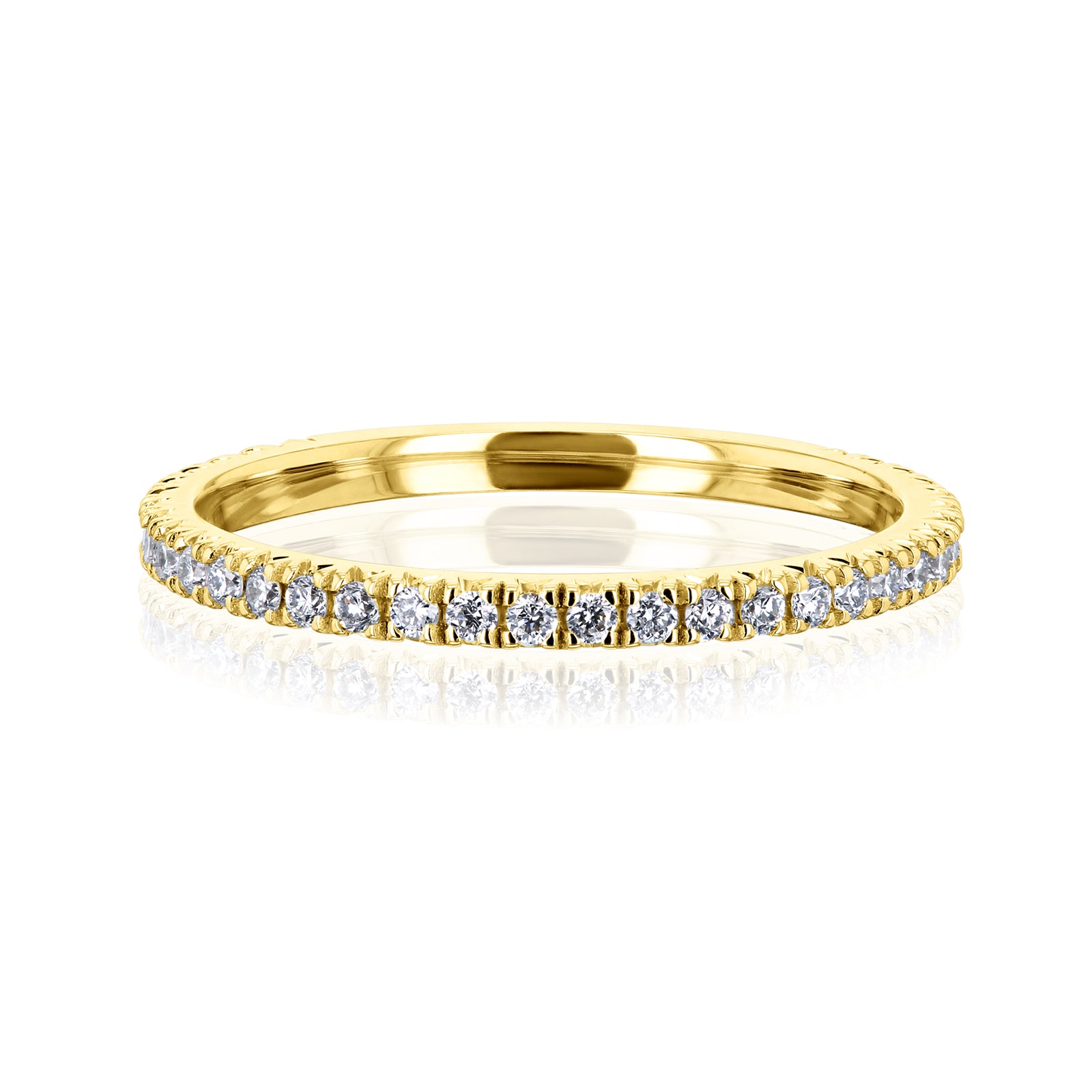 0.2 Carat Lab Grown Diamond Near Eternity French Pavé Ring