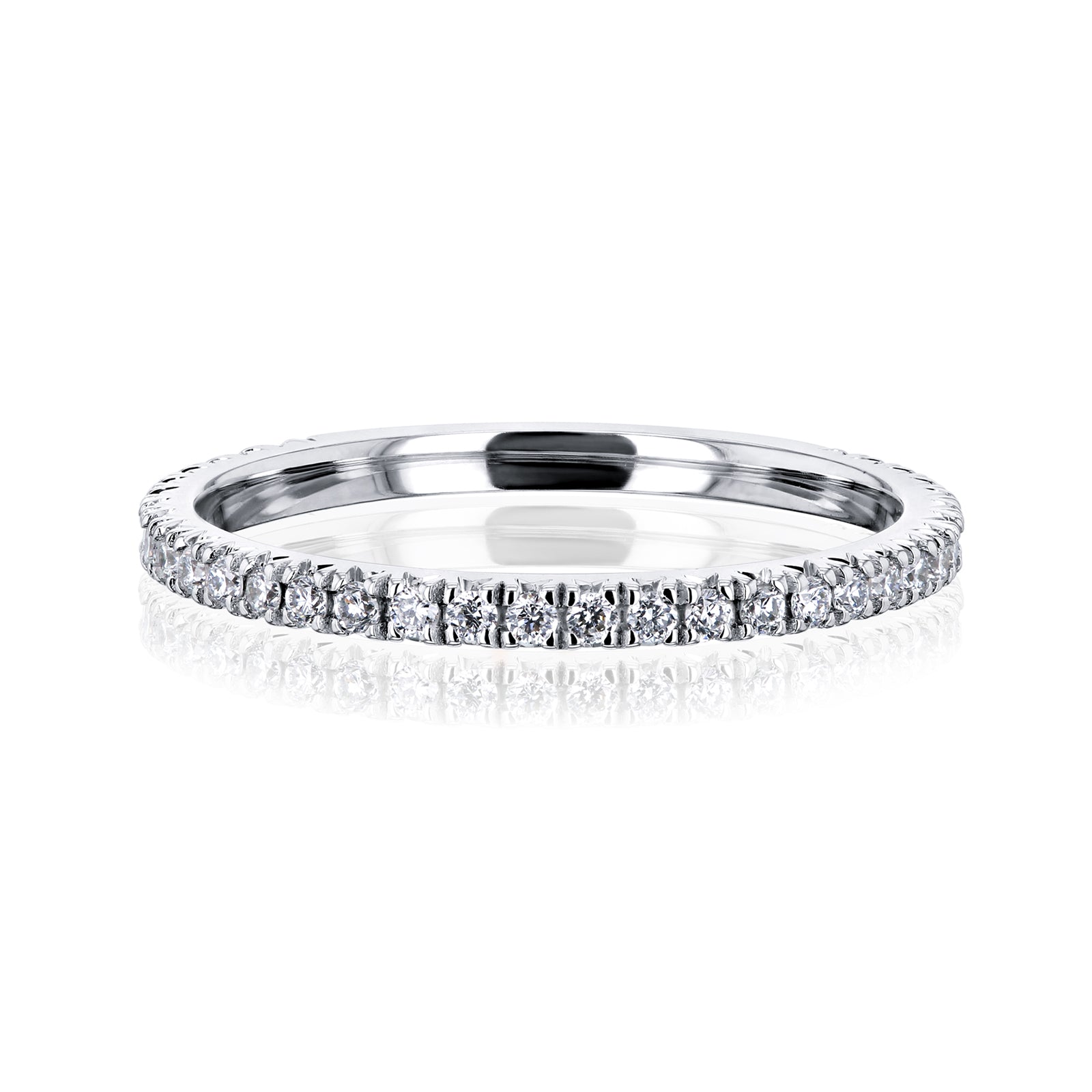 0.2 Carat Lab Grown Diamond Near Eternity French Pavé Ring