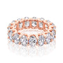 oval eternity ring in rose gold