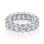 oval eternity ring in white gold