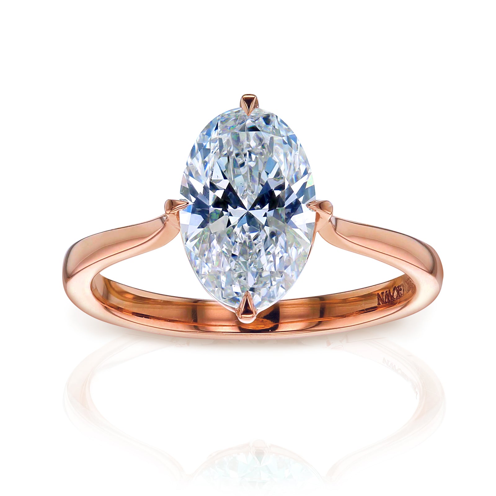 2 Carat Lab Grown Diamond Solitaire Oia (ee-ah) Ring