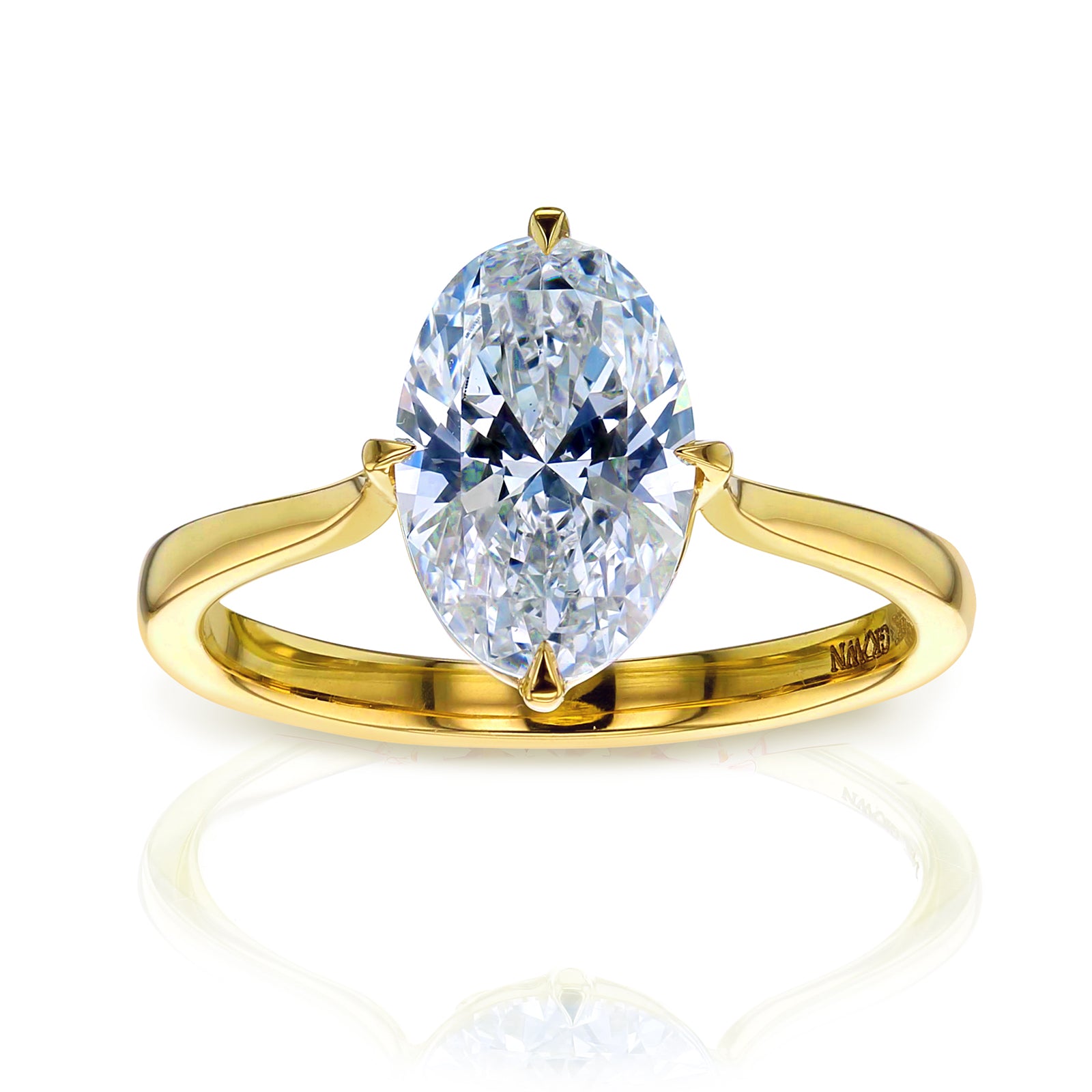 2 Carat Lab Grown Diamond Solitaire Oia (ee-ah) Ring