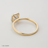 Lab Grown Diamond Solitaire Asscher Bezel Ring