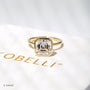 Asscher diamond bezel-set in yellow gold - 4 carat center
