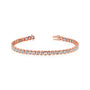 Lab Grown Diamond Tennis Eternity Belle Bracelet - 6.5 Carats, Rose Gold Option