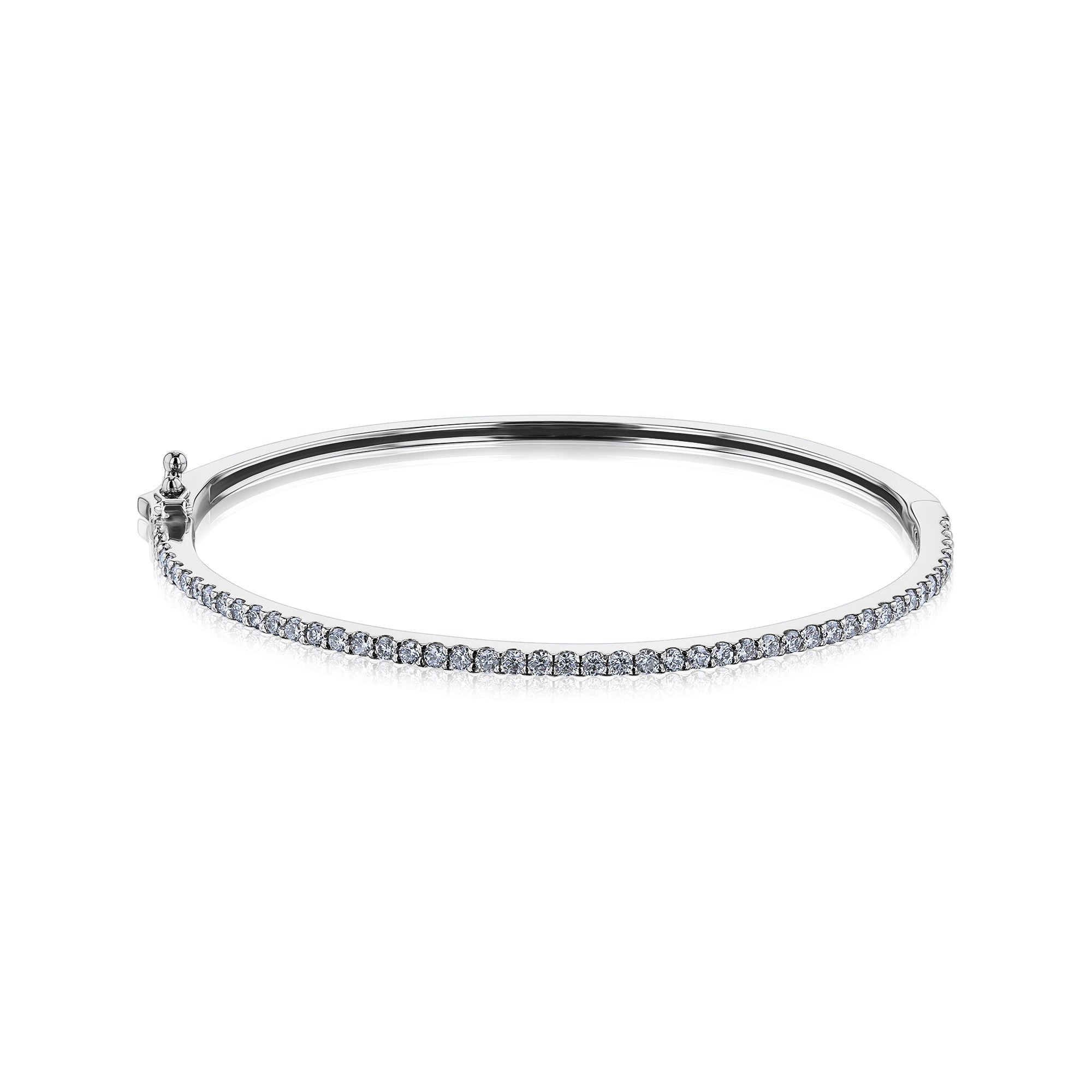 Kobelli White Gold Diamond Bangle