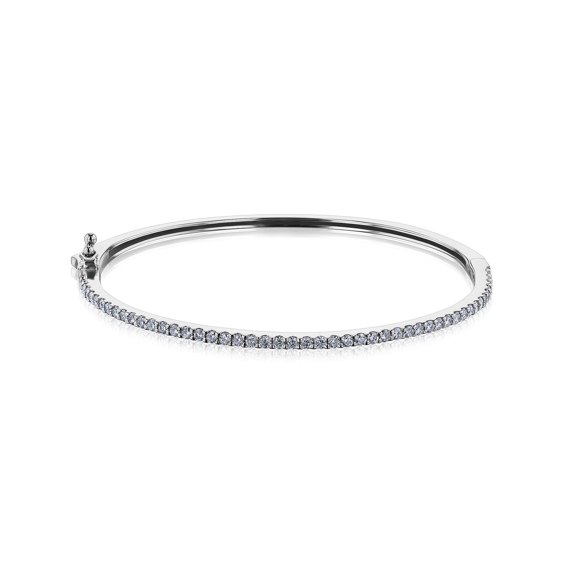 Kobelli White Gold Diamond Bangle