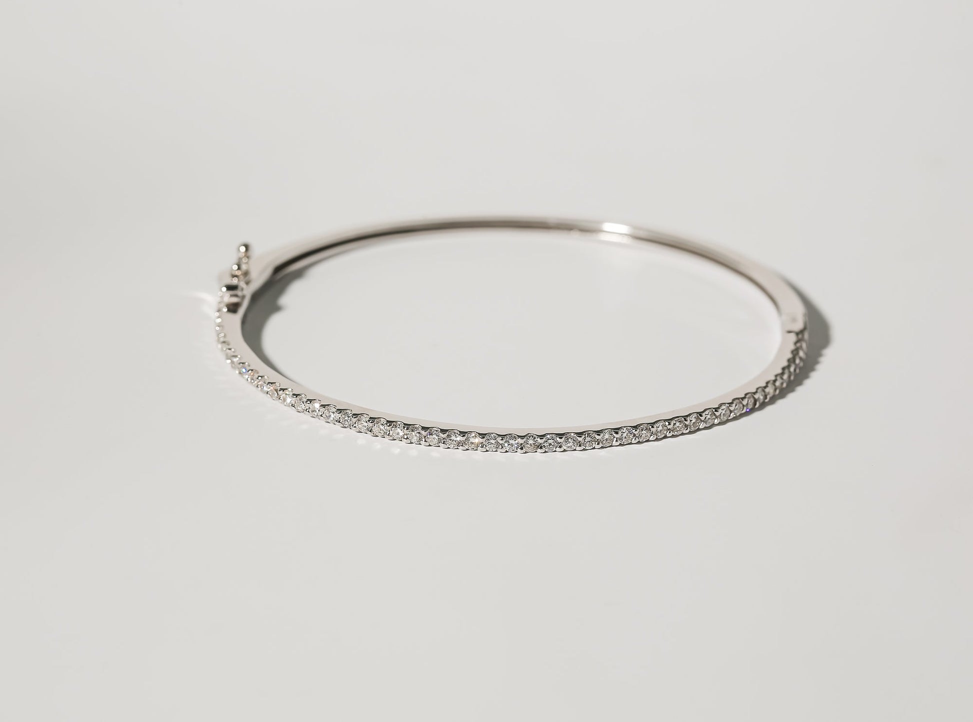 Kobelli White Gold Diamond Bangle