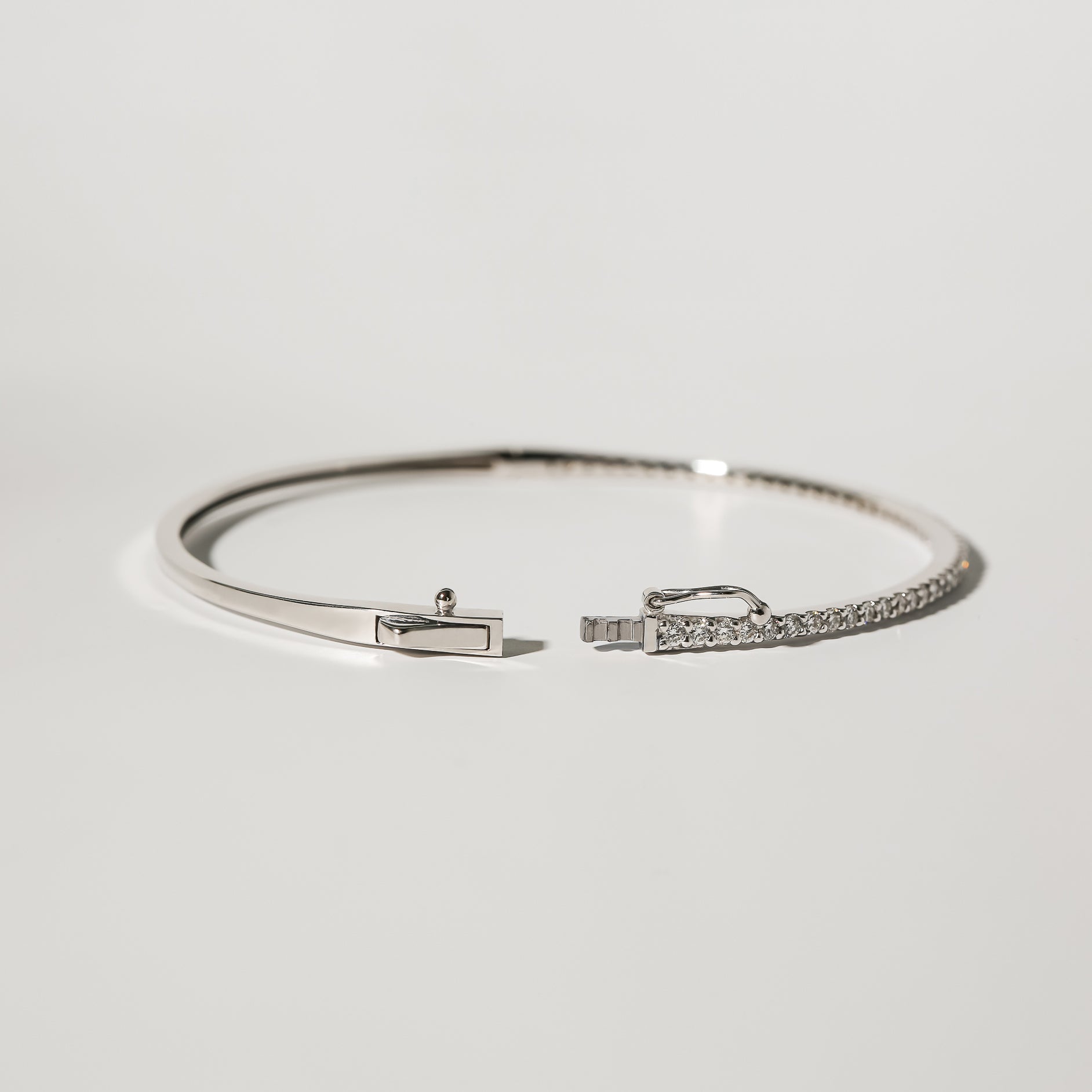 Kobelli White Gold Diamond Bangle