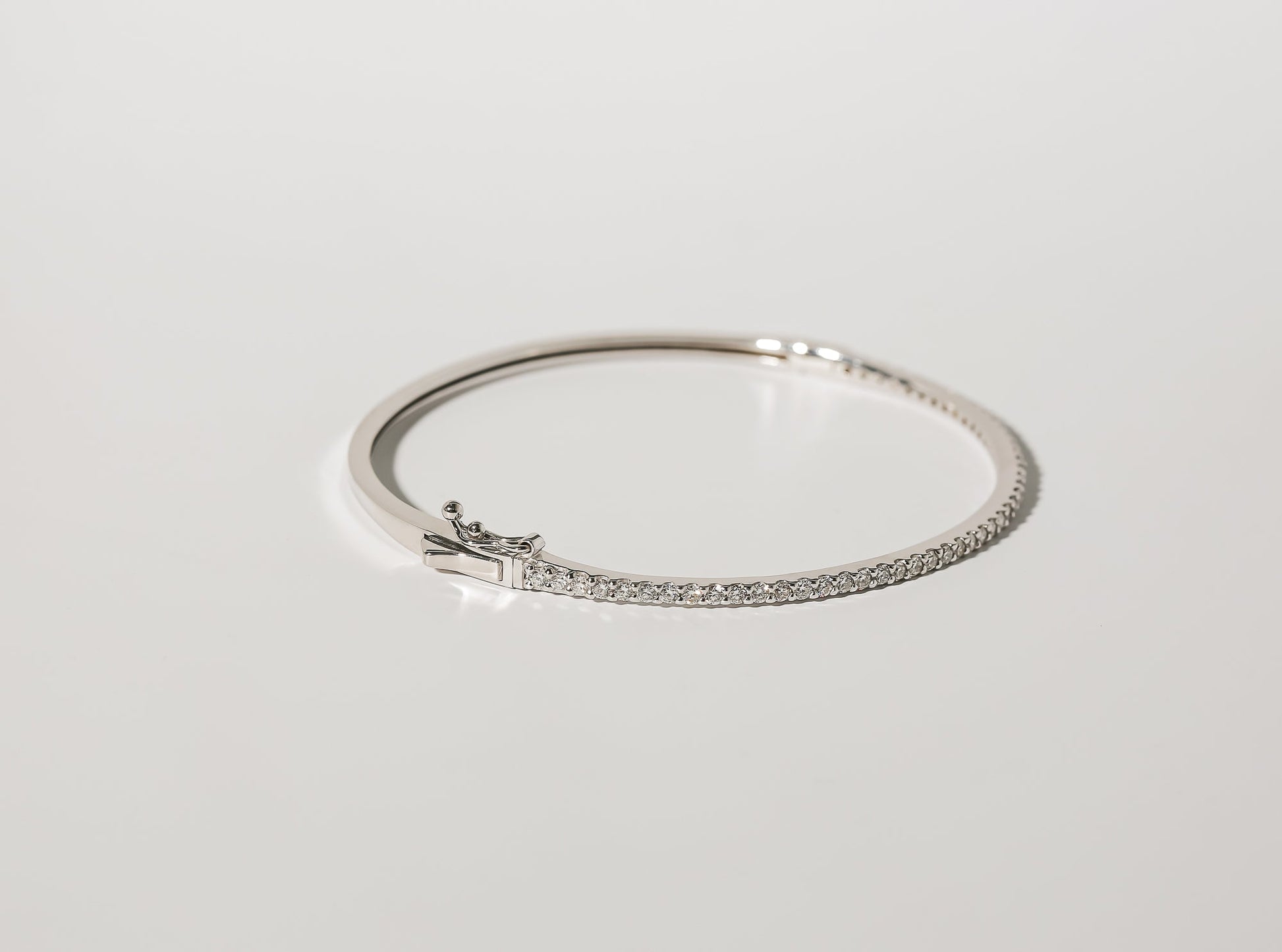 Kobelli White Gold Diamond Bangle