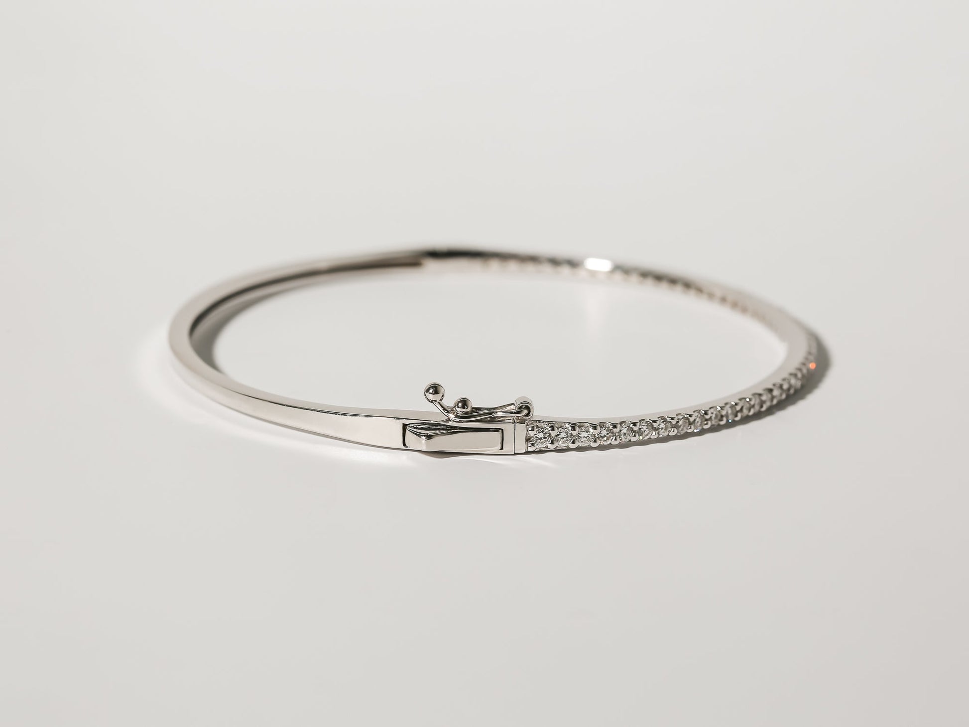 Kobelli White Gold Diamond Bangle