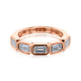 Kobelli Lab Grown Emerald Diamond Bezel 5-Stone Band