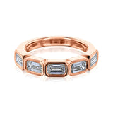 Kobelli Lab Grown Emerald Diamond Bezel 5-Stone Band