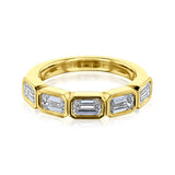 Kobelli Lab Grown Emerald Diamond Bezel 5-Stone Band