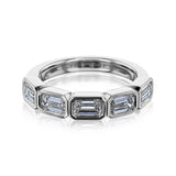 Kobelli Lab Grown Emerald Diamond Bezel 5-Stone Band