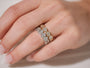 Eternal Bailey Band Oval Bezel Diamond Ring
