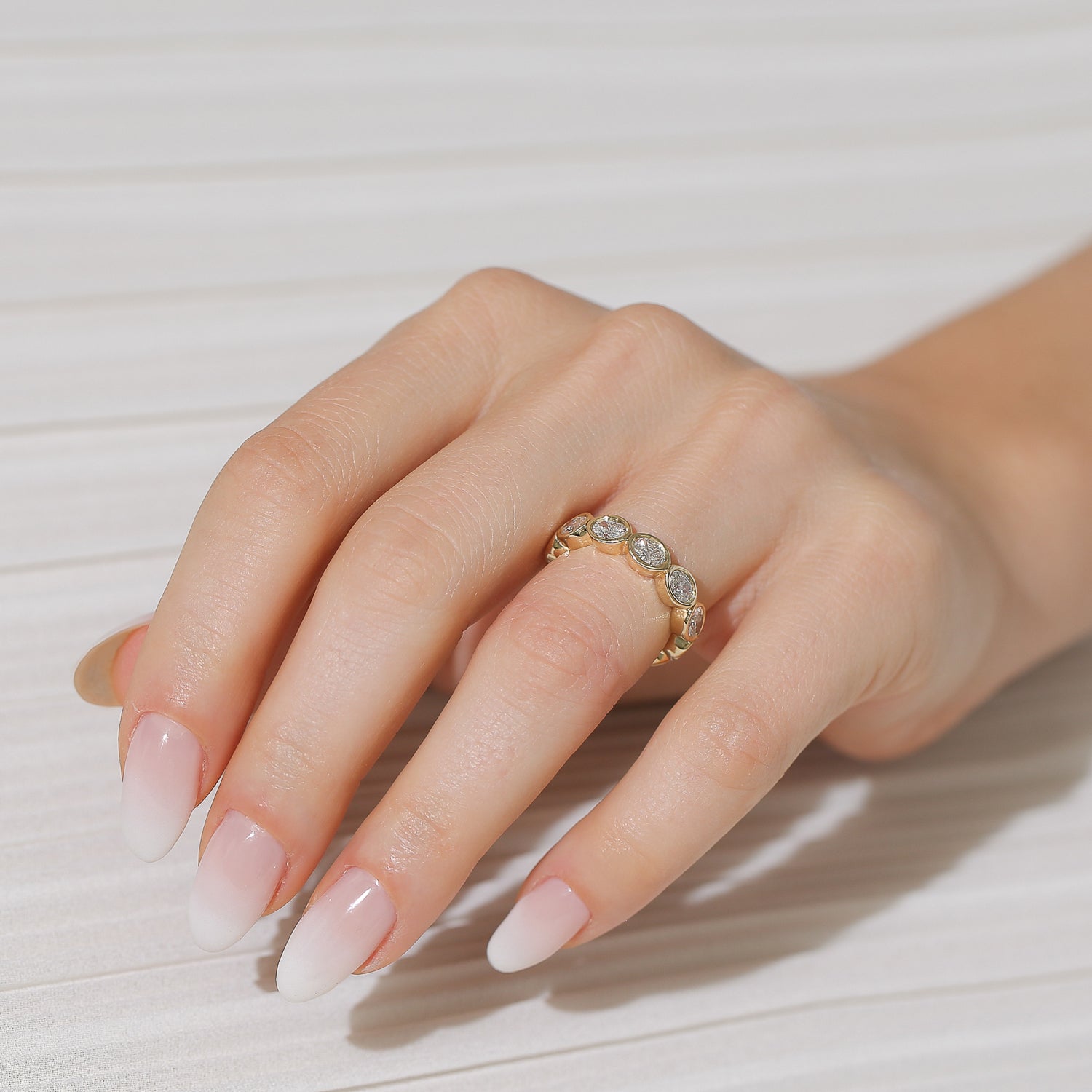 Kobelli Diamond Oval-cut Diamond Eternity Band