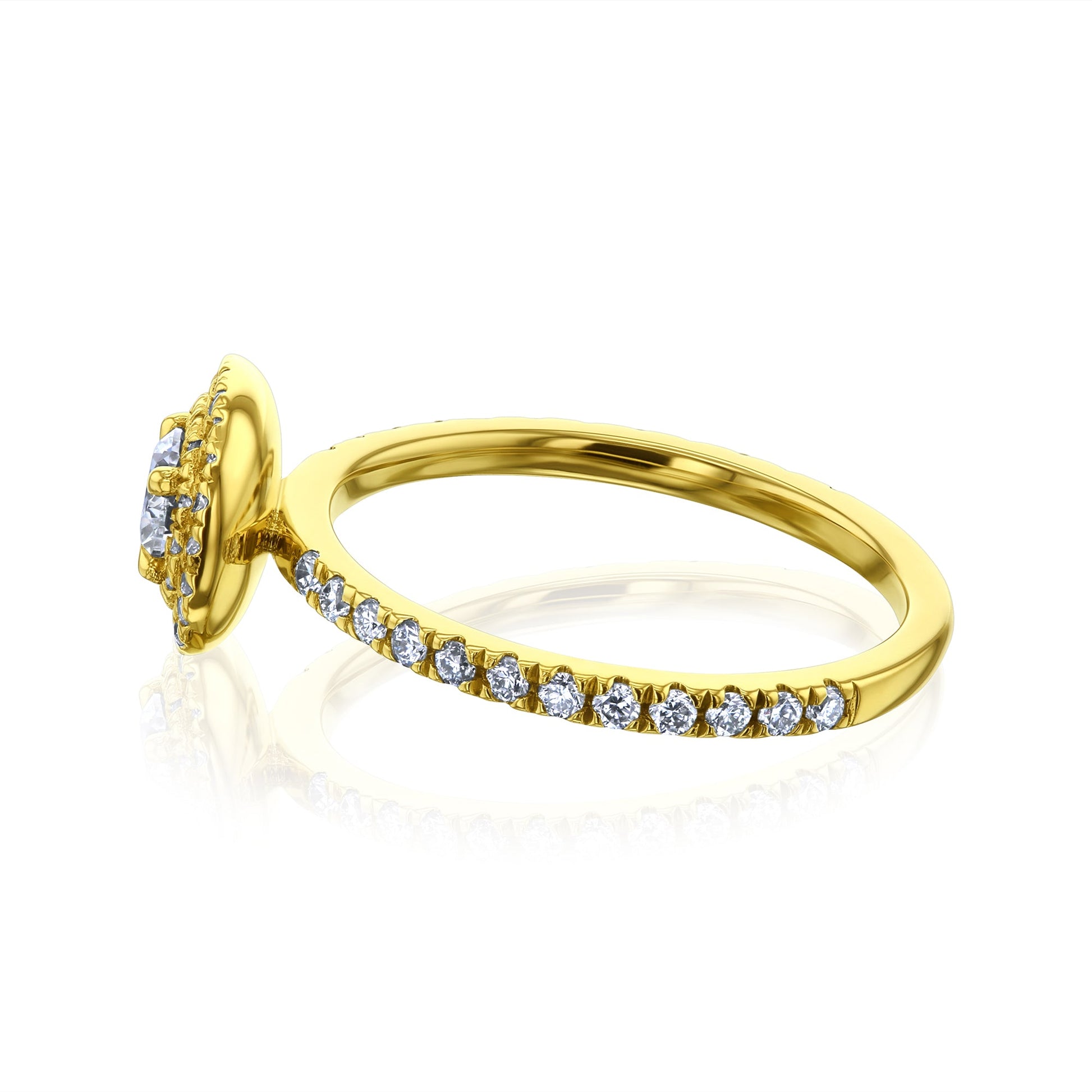 Kobelli Large Oval Diamond Halo Ethical & Sustainable Engagement Ring