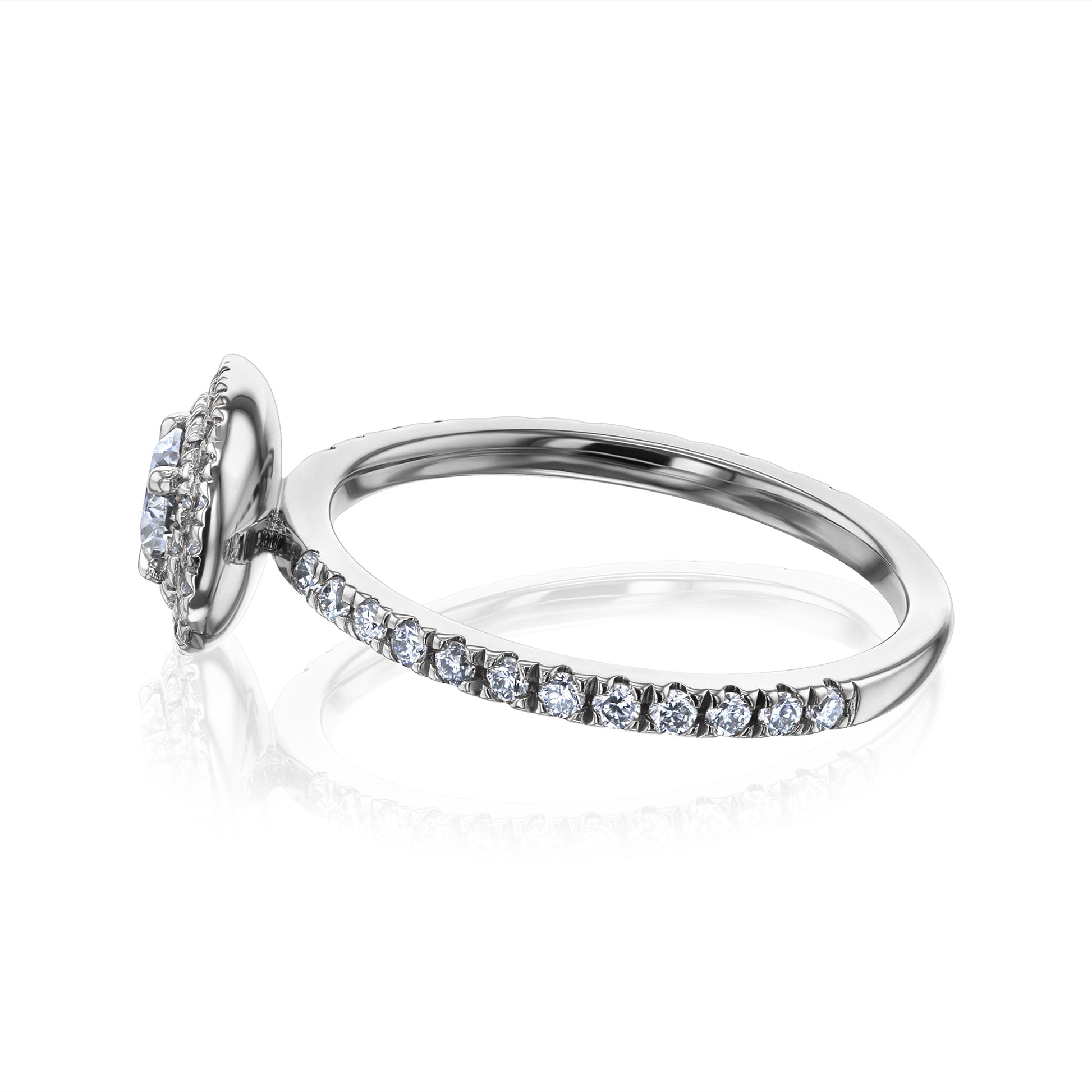 Kobelli Large Oval Diamond Halo Ethical & Sustainable Engagement Ring
