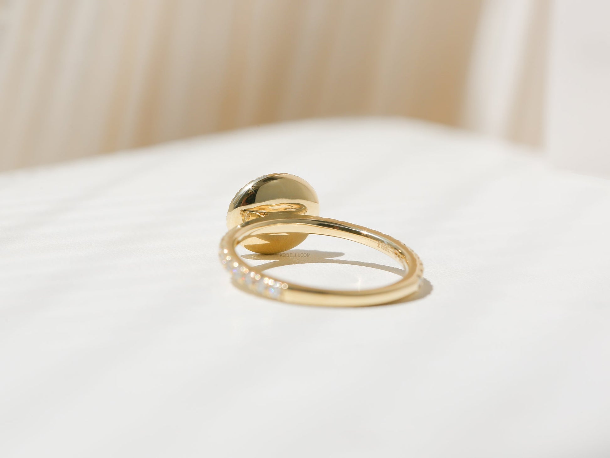 Kobelli Large Oval Diamond Halo Ethical & Sustainable Engagement Ring