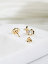 Oval Chubby Marshmallow Bezel Studs