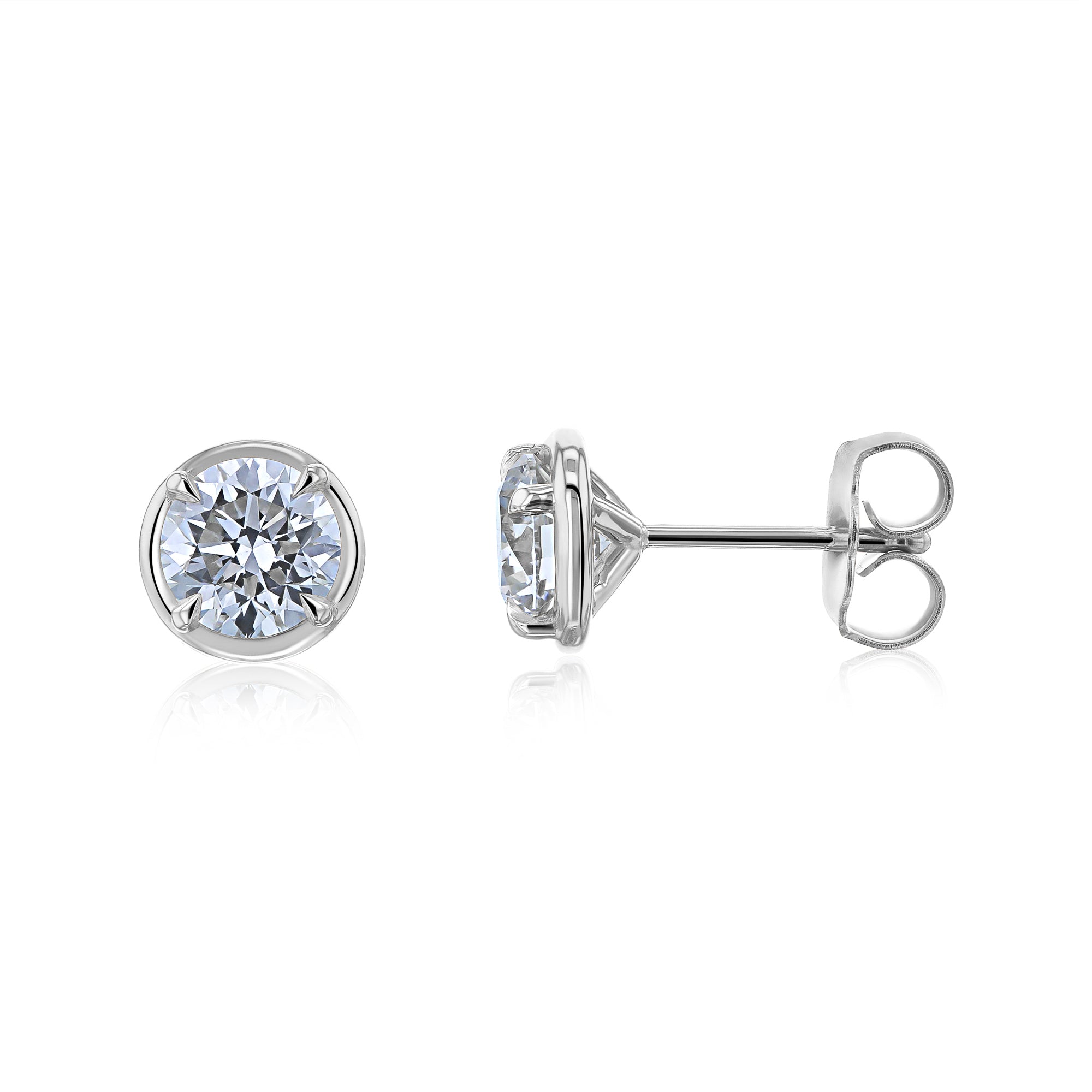 Round Chubby Marshmallow Bezel Studs