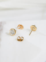 Round Chubby Bezel Studs