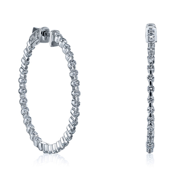 1.5" Diamond Bubble Hoops (Limited Quantities)