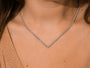 Theia Chevron Diamond Necklace