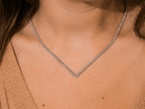 Theia Chevron Diamond Necklace