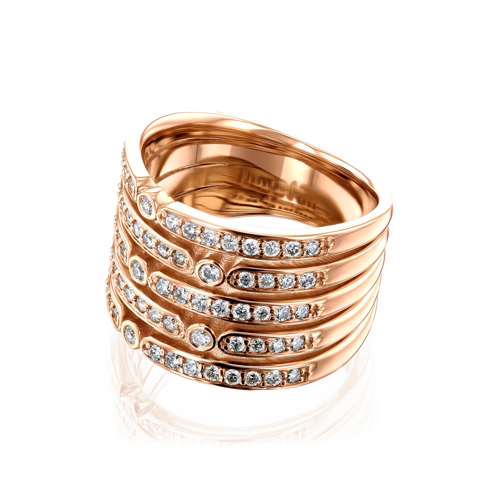 5-Strand Diamond Fashion Ring