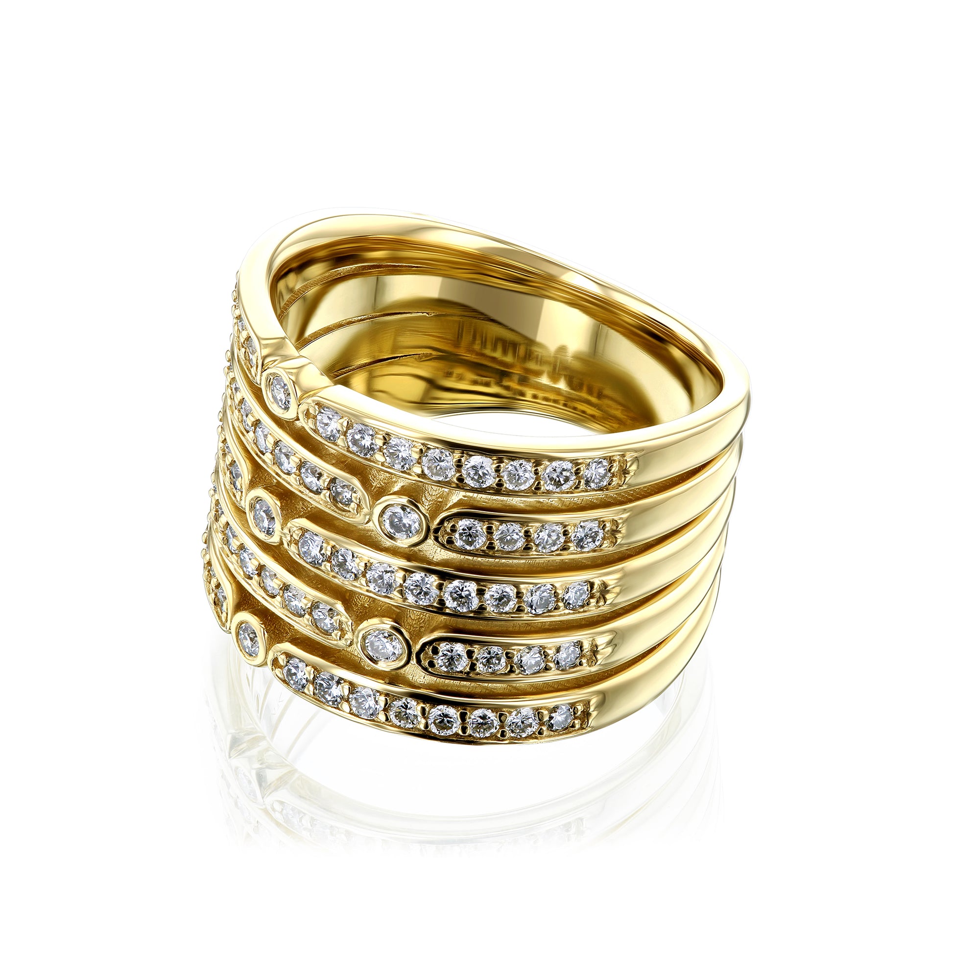 5-Strand Diamond Fashion Ring