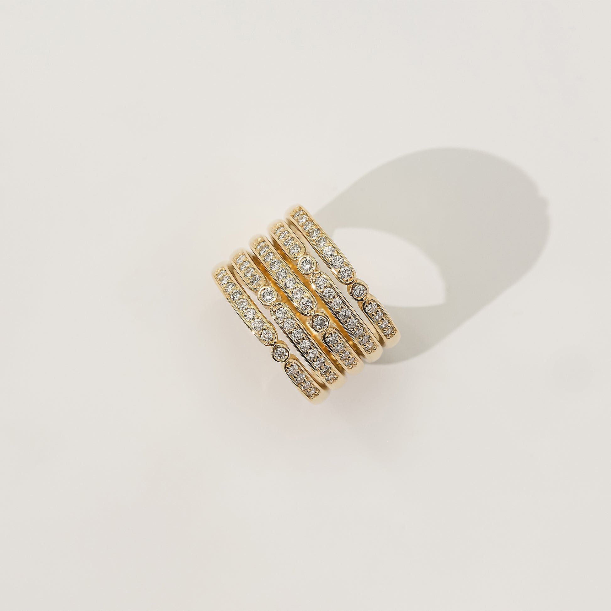 5-Strand Diamond Fashion Ring