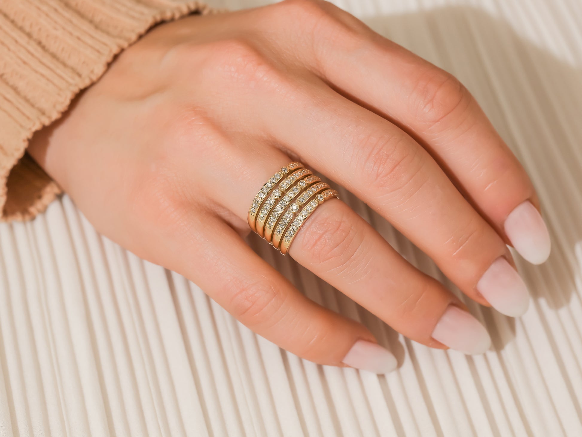 5-Strand Diamond Fashion Ring