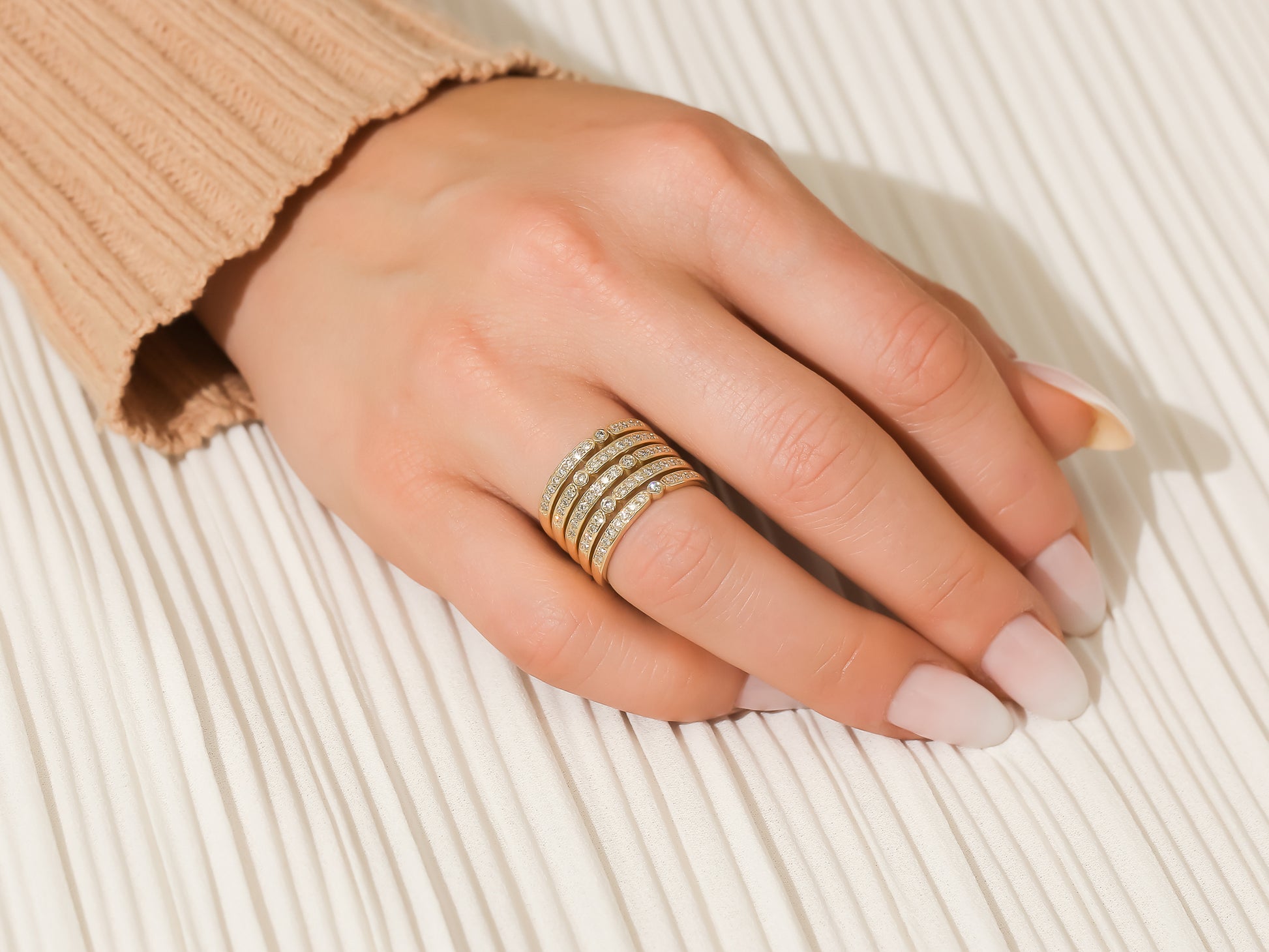 5-Strand Diamond Fashion Ring