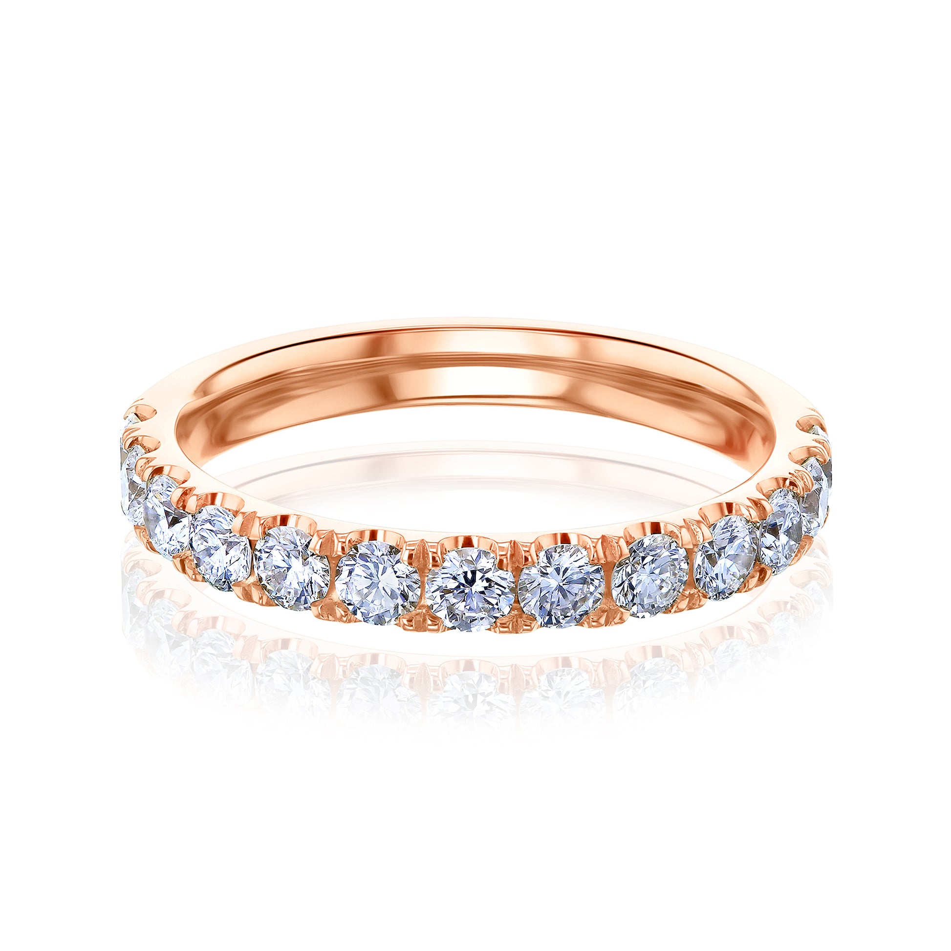 Flame French Pavé in Rose Gold