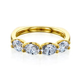 Kelsey Curtain-Prong Diamond Euro Ring