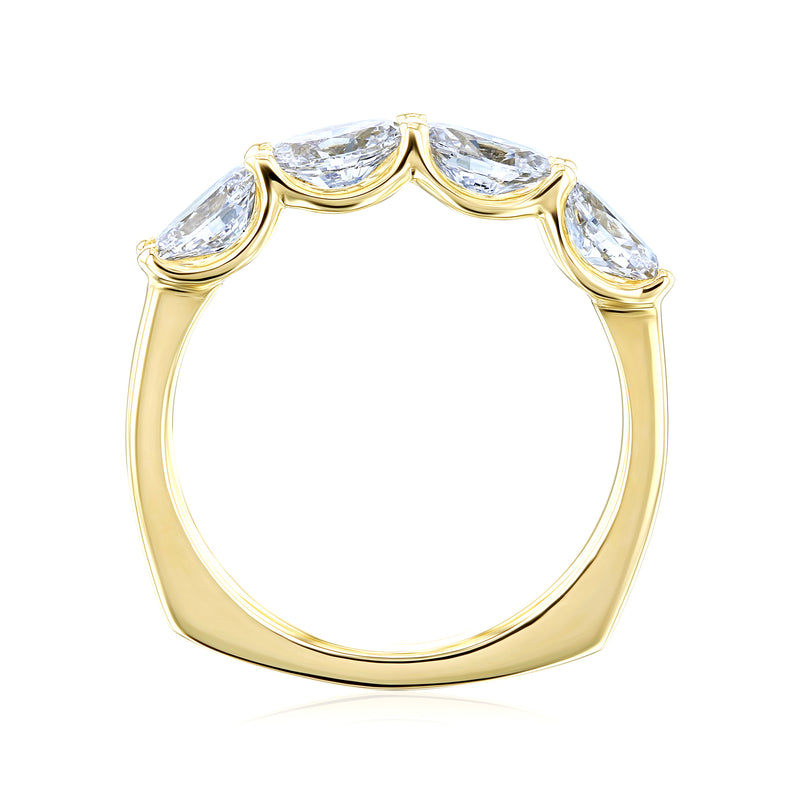 Kelsey Curtain-Prong Diamond Euro Ring