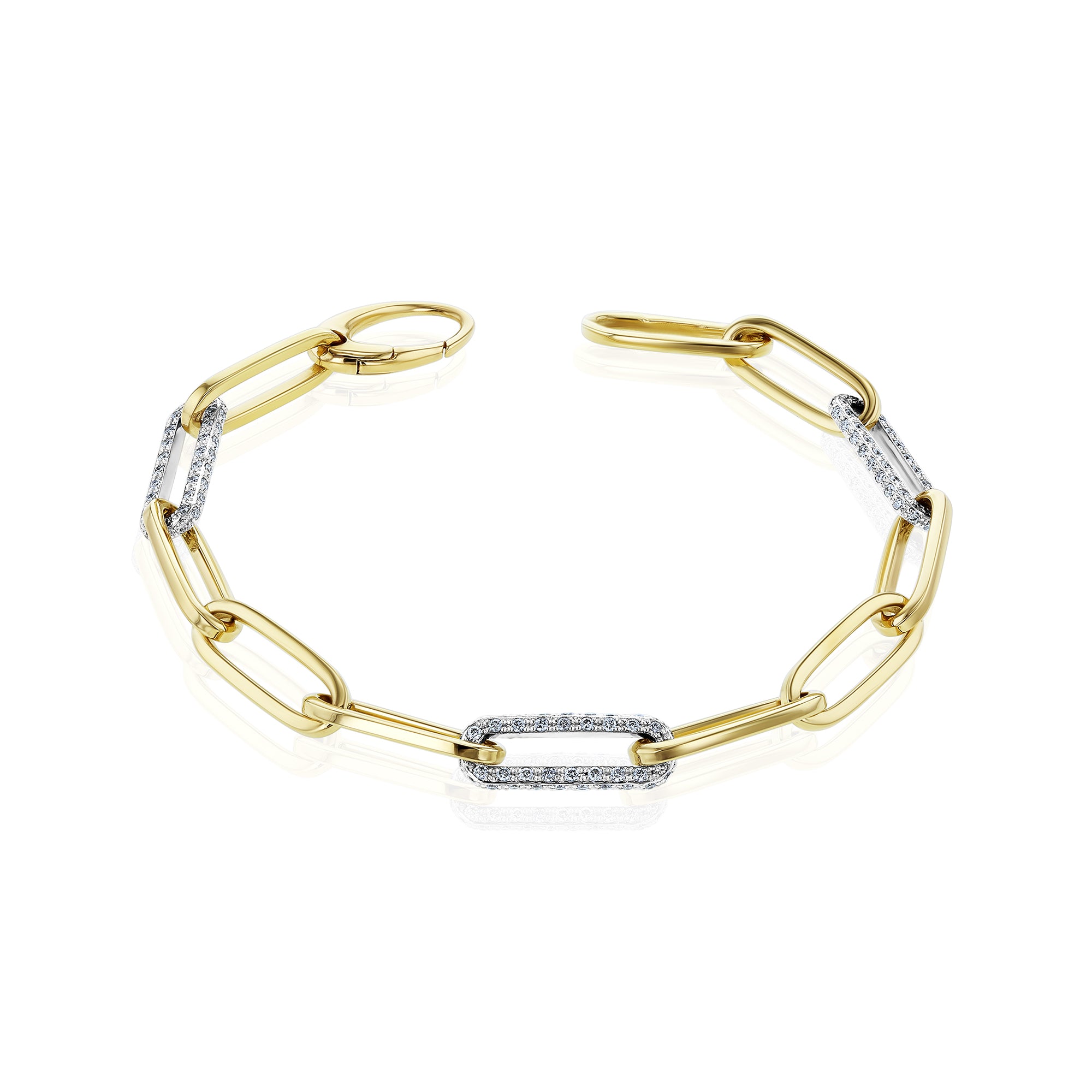 1.5 Carat Lab Grown Diamond Paperclip Gilda Bracelet
