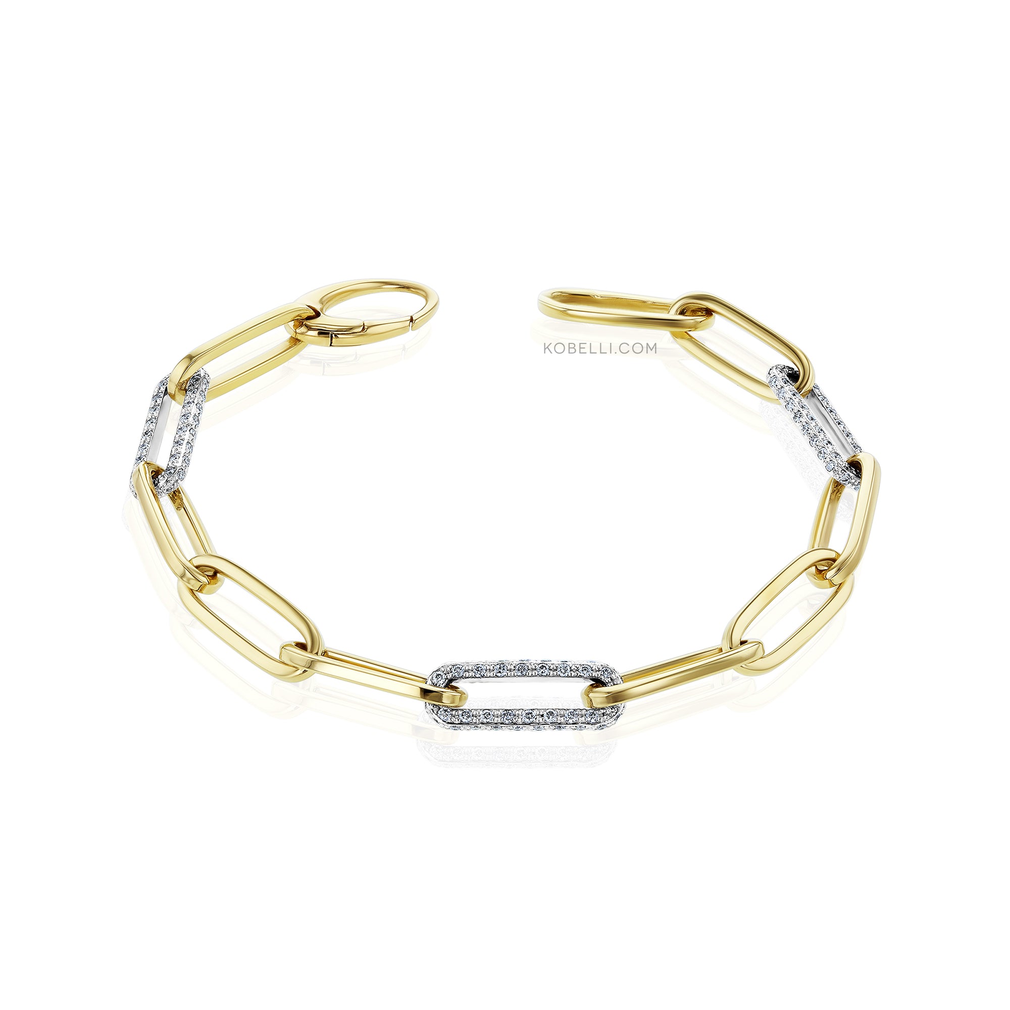 1.5 Carat Lab Grown Diamond Paperclip Gilda Bracelet