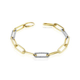 1.5 Carat Lab Grown Diamond Paperclip Gilda Bracelet
