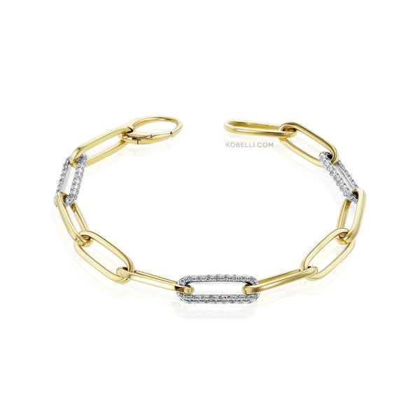 1.5 Carat Lab Grown Diamond Paperclip Gilda Bracelet