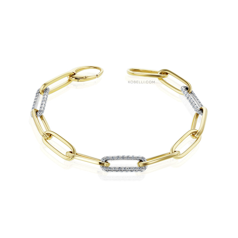 1.5 Carat Lab Grown Diamond Paperclip Gilda Bracelet