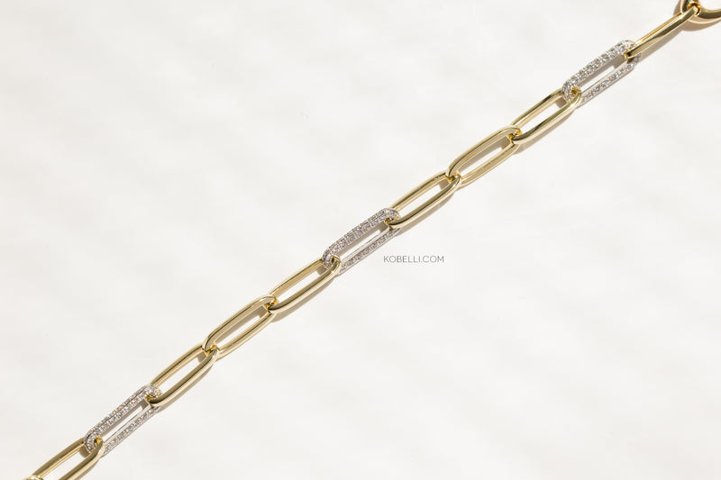 Diamond Paperclip Gilda Bracelet