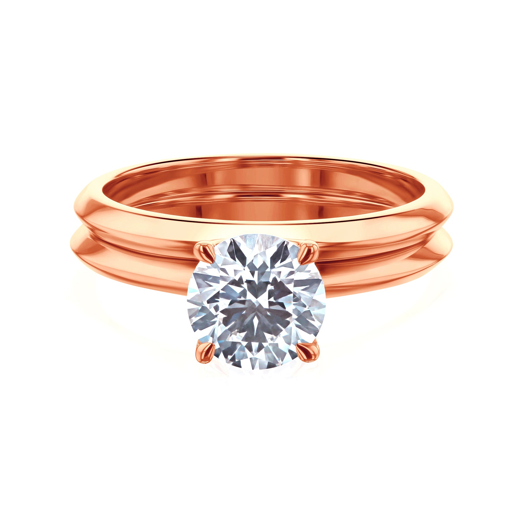 1.5 Carat Lab Grown Diamond Solitaire Hana Bridal Set